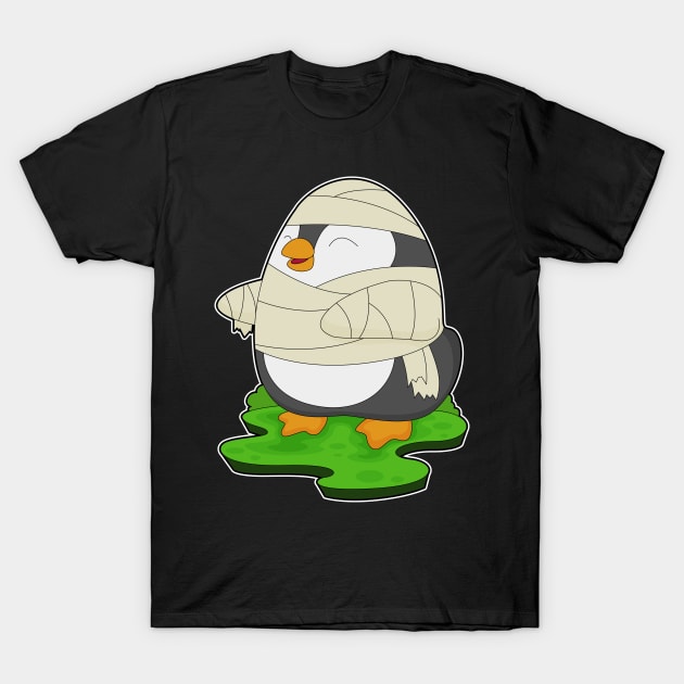 Penguin Halloween Mummy T-Shirt by Markus Schnabel